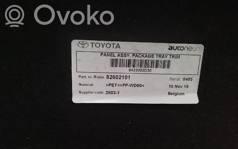 Toyota Auris E180 Hutablage 