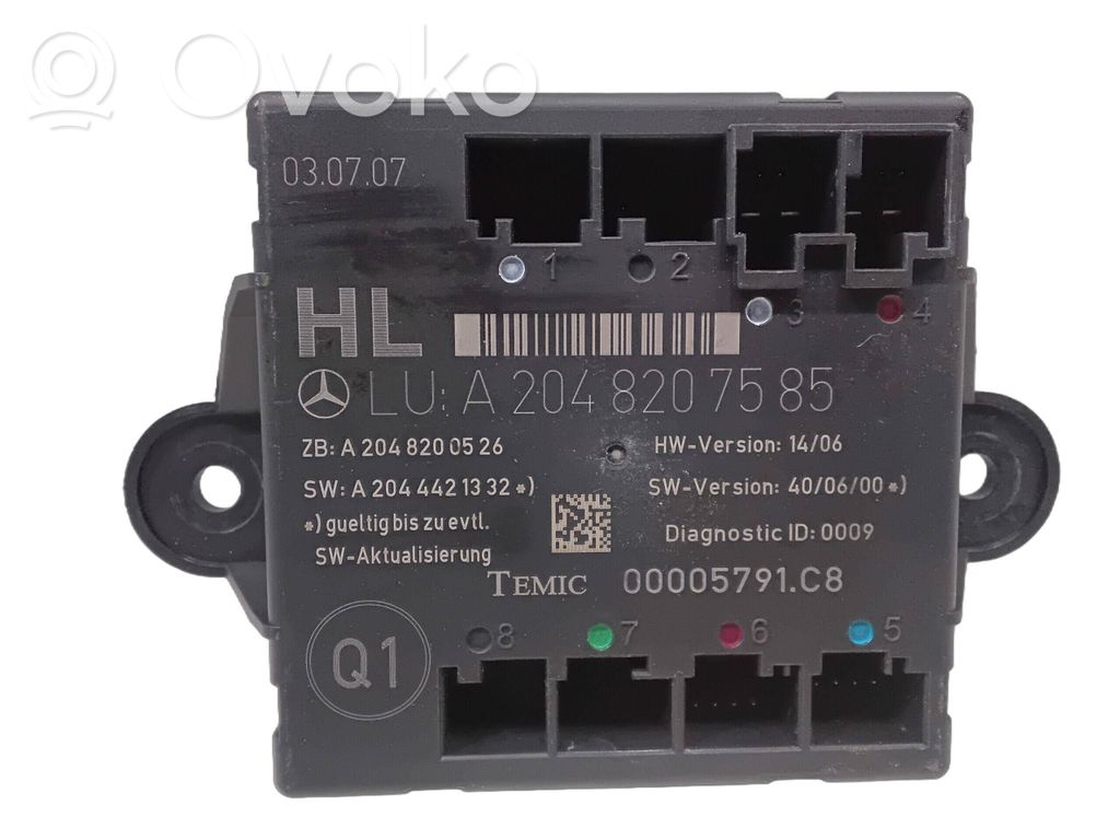 Mercedes-Benz C W204 Autres unités de commande / modules