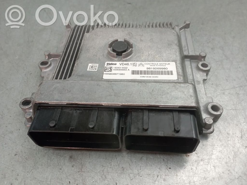 Engine control unit/module   9819269980,163430022,V29084643A