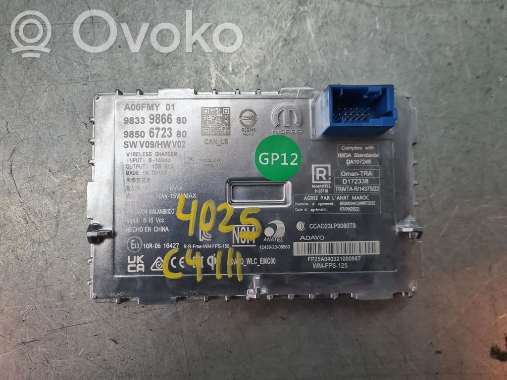 Autres unités de commande / modules   9833986680,9850672380