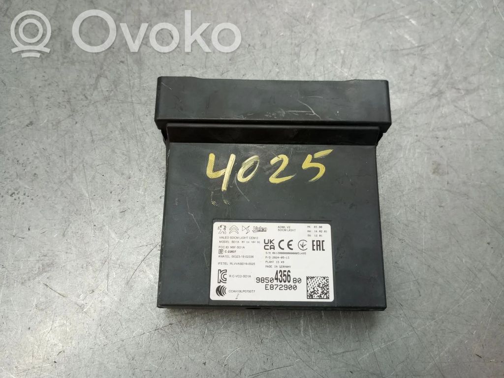 Comfort/convenience module   9850435680,E1175351,E872900