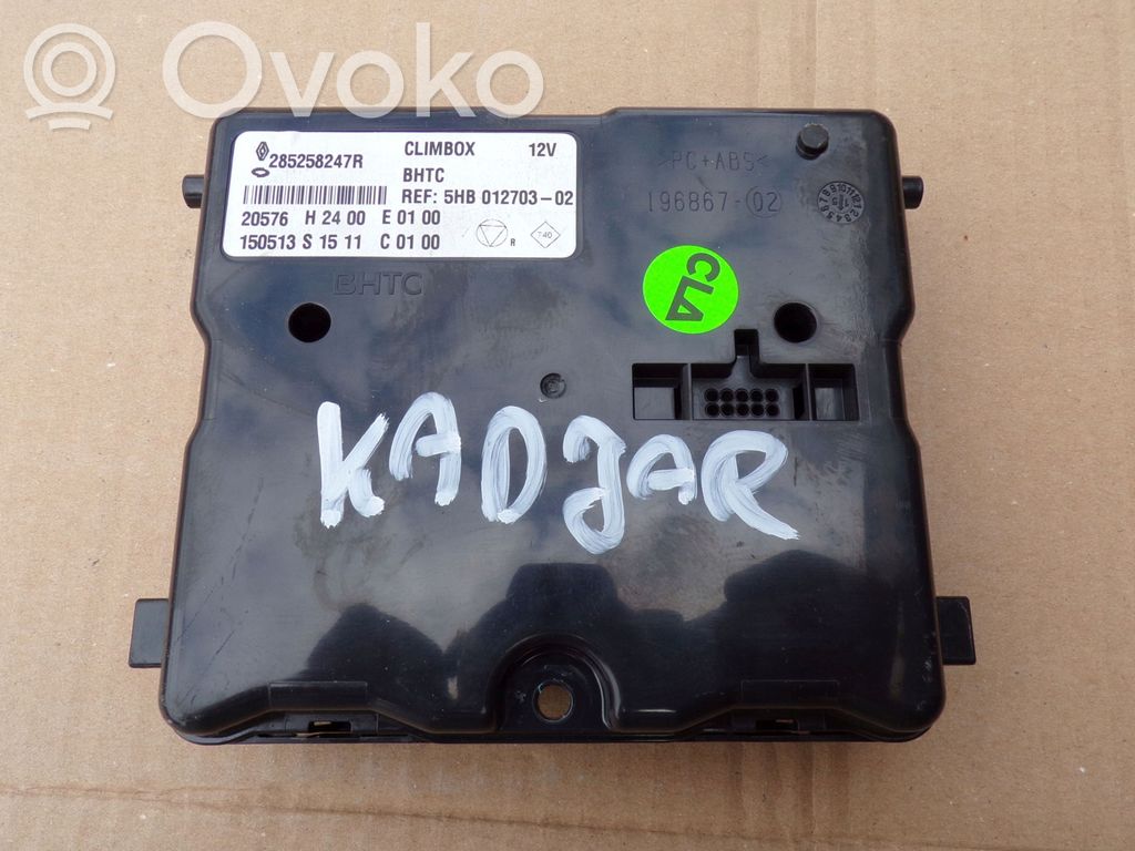 Renault Kadjar Air conditioning/heating control unit 