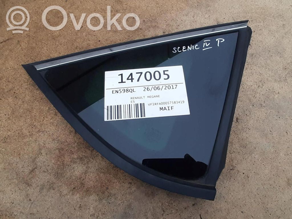 Renault Scenic IV - Grand scenic IV Galinis šoninis kėbulo stiklas 