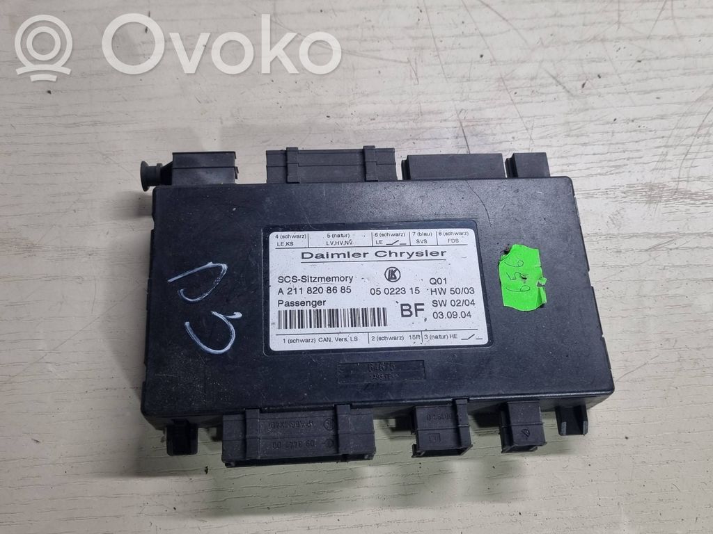 Mercedes-Benz E W211 Module de commande de siège 