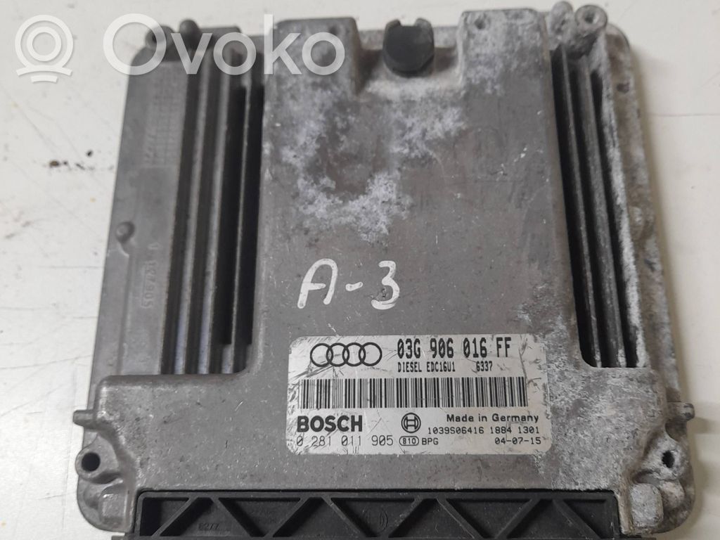 Audi A3 S3 A3 Sportback 8P Engine control unit/module 
