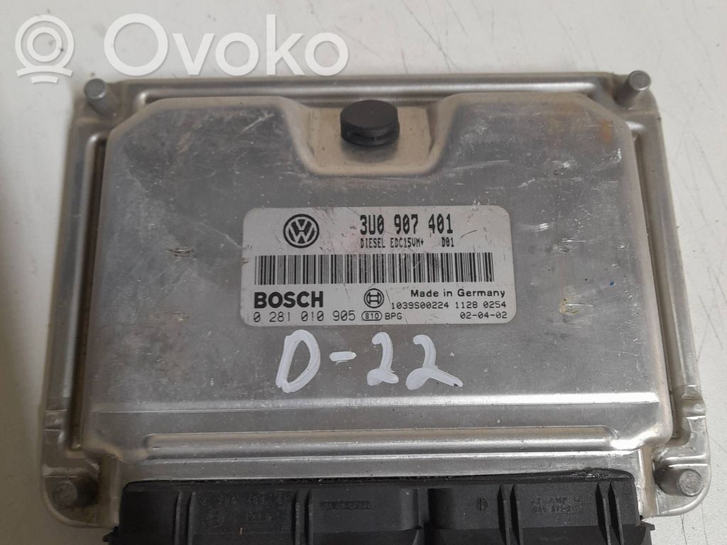 Skoda Superb B5 (3U) Engine control unit/module 