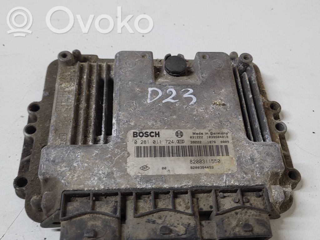 Engine control unit/module   0281011724,8200311550,8200384493