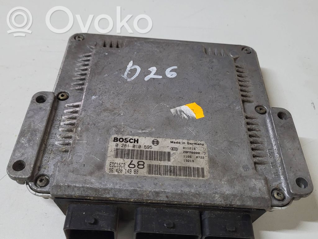 Engine control unit/module   0281010595,9642014980,EDC15C4