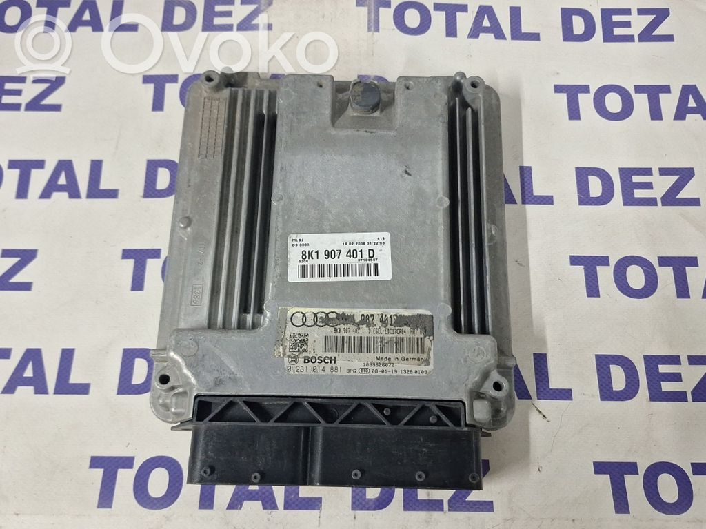 Engine control unit/module   8K1907401D,8K0907401,0281014881