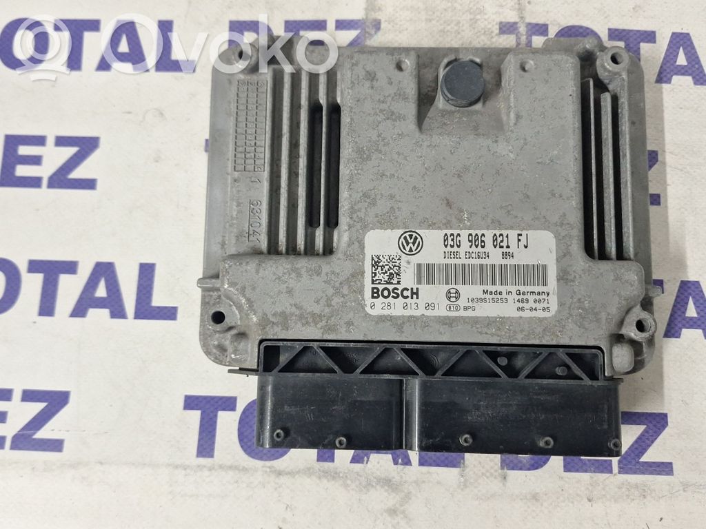 Engine control unit/module   03G906021FJ,0281013091,1039S15253