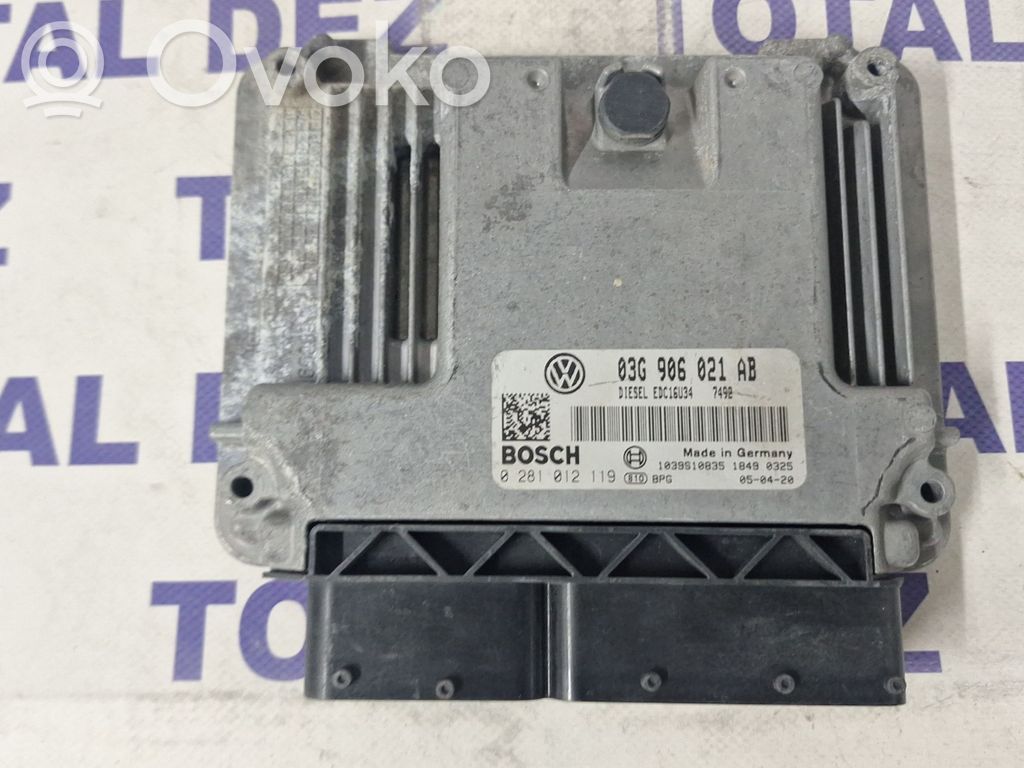 Unidad de control/módulo del motor   03G906021AB,0281012119,1039S10835