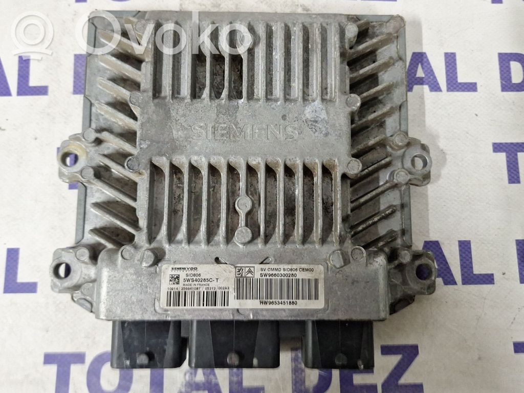 Unidad de control/módulo del motor   9653451880,5WS40285CT