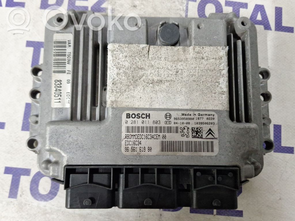 Engine control unit/module   9653958980,0281011803,9656161980