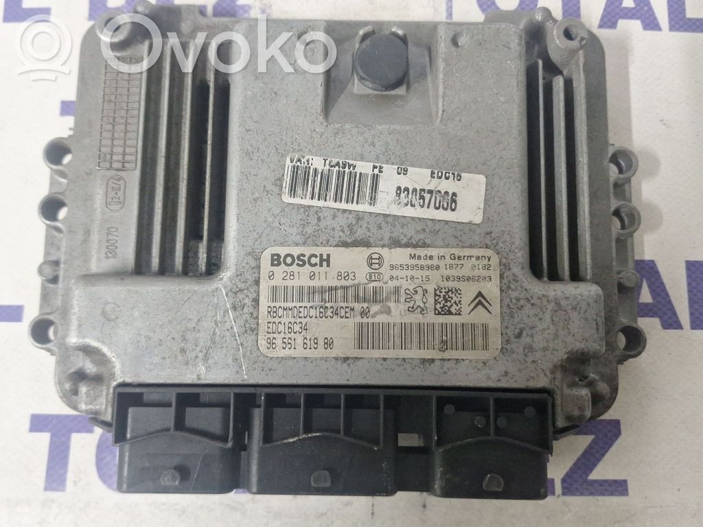 Engine control unit/module   9653958980,0281011803,9656161980,83057066