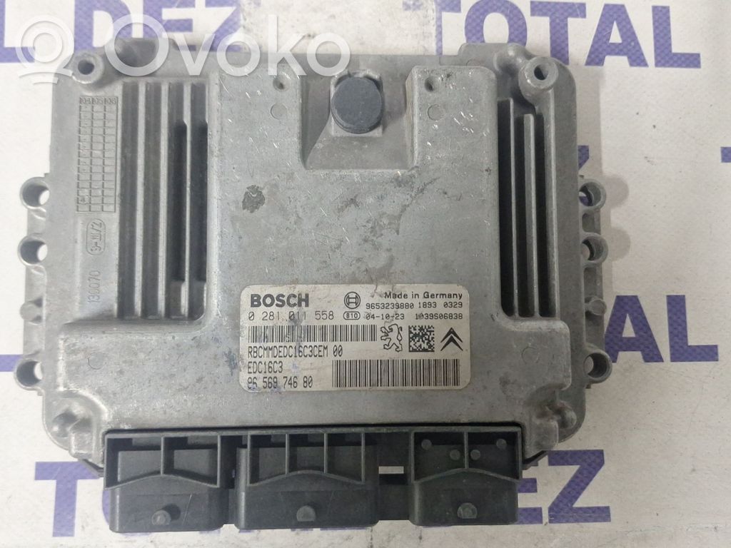 Engine control unit/module   0281011558,9653239880,9656974680