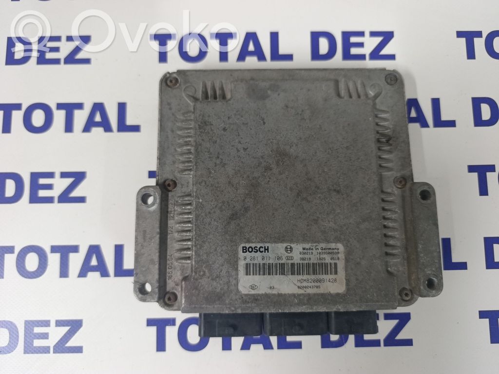 Engine control unit/module   0281011106,8200091428
