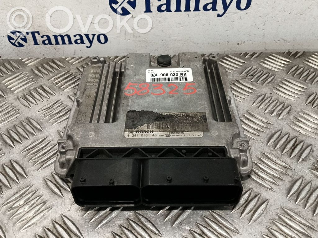 Engine control unit/module   03L906022RK,1039S33565,0281016146