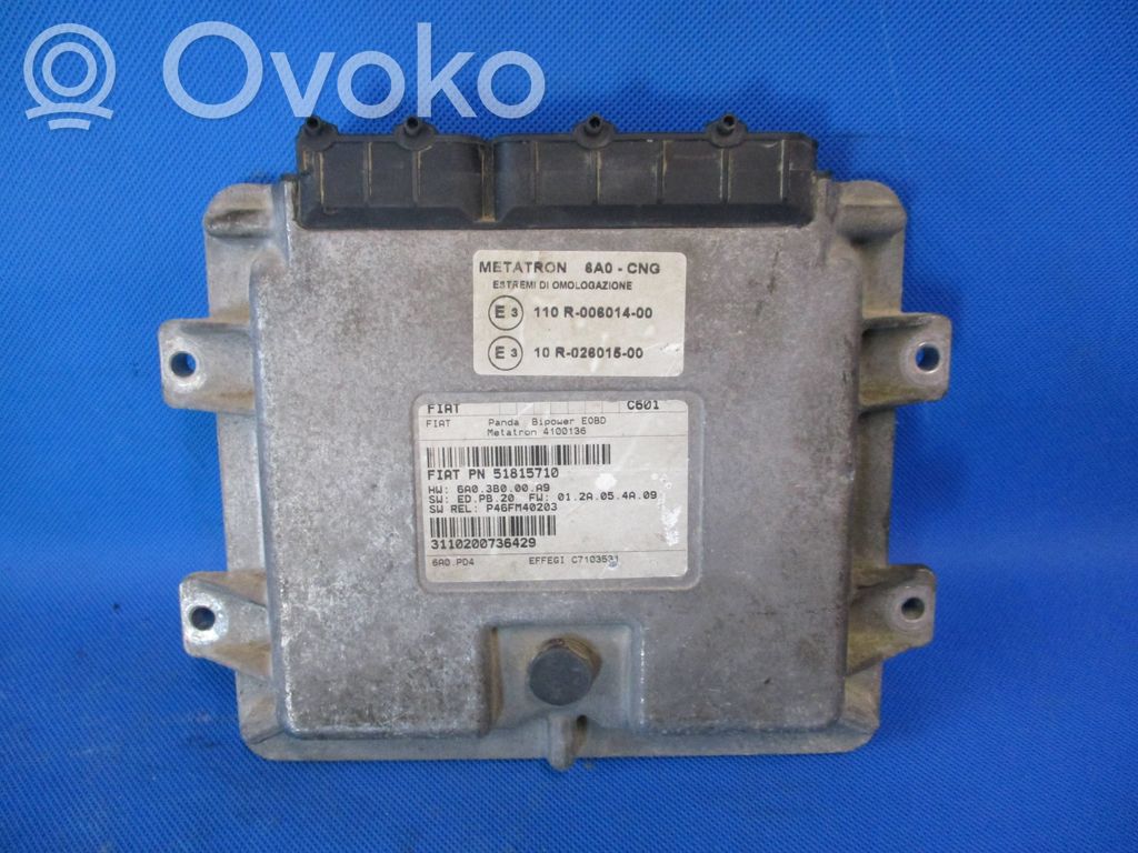 Engine control unit/module   51815710,P46FM40203,6A038000A9,3110200736429