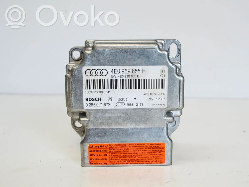 Module de contrôle airbag   4E0959655H