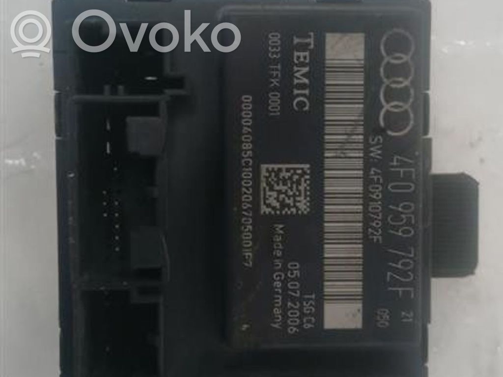 Unité de commande module de porte   4F0959792F,4F0959792F,BVG