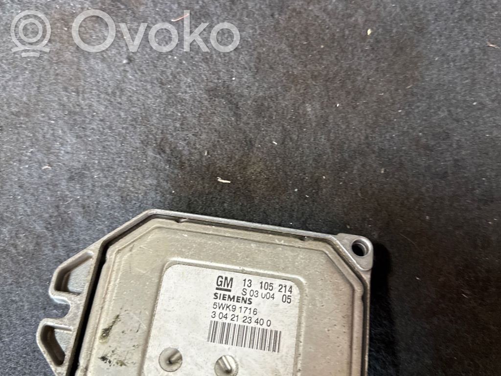 Opel Meriva A Engine ECU kit and lock set 