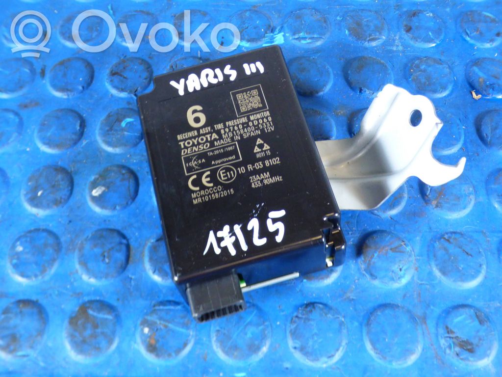 Toyota Yaris Tire pressure control unit 