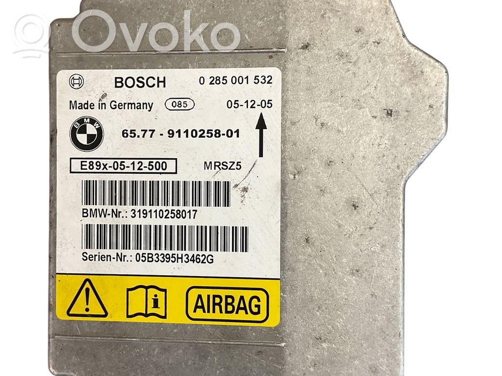 Airbag control unit/module   0285001532,9110258