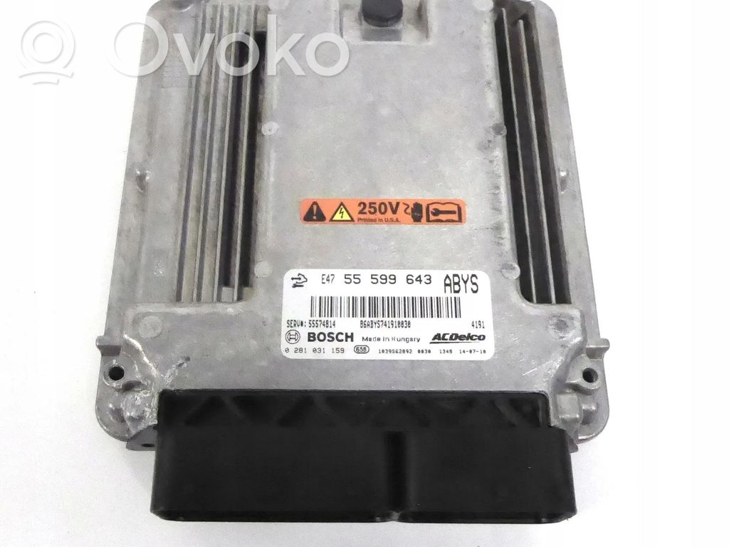 Opel Insignia A Kit centralina motore ECU e serratura 