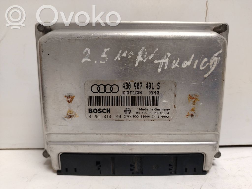 Sterownik / Moduł ECU   4B0907401S,74420002,28RTE714,0281010148