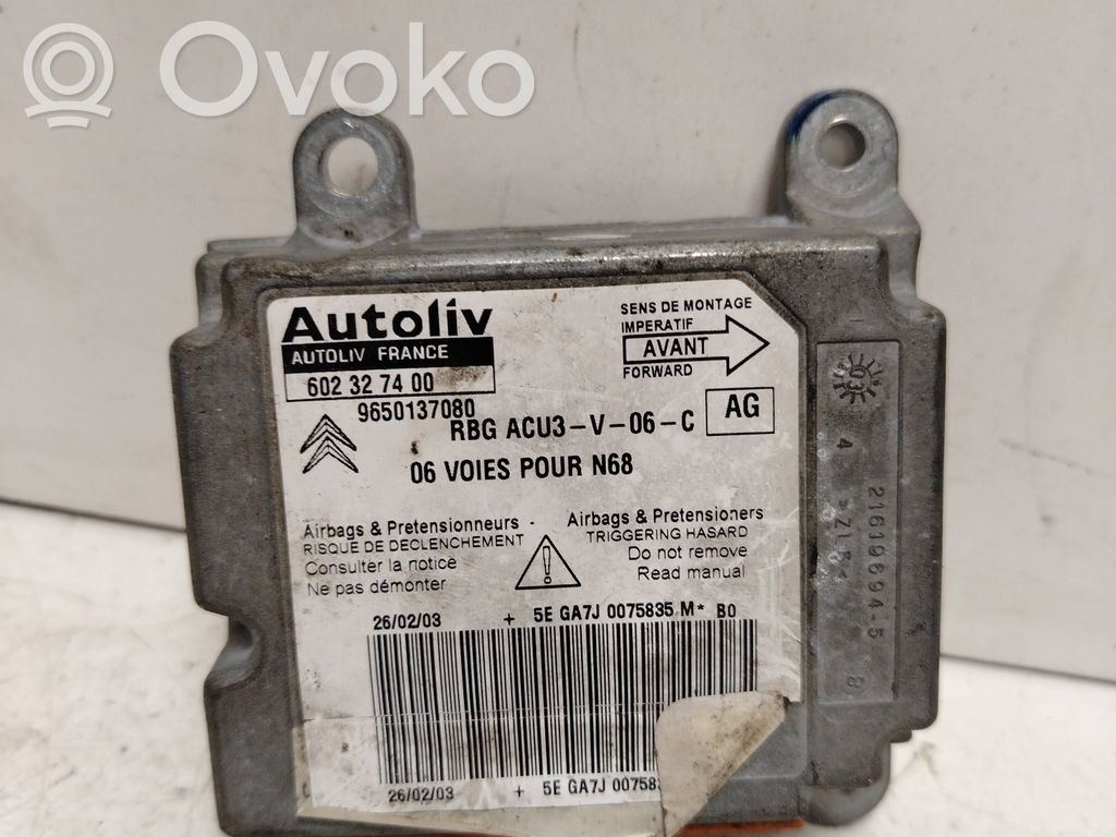 Citroen Xsara Picasso Airbag control unit/module 