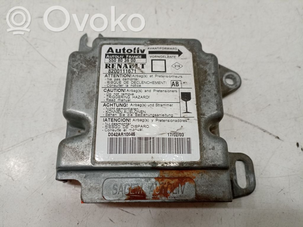 Unidad de control/módulo del Airbag   8200111671
