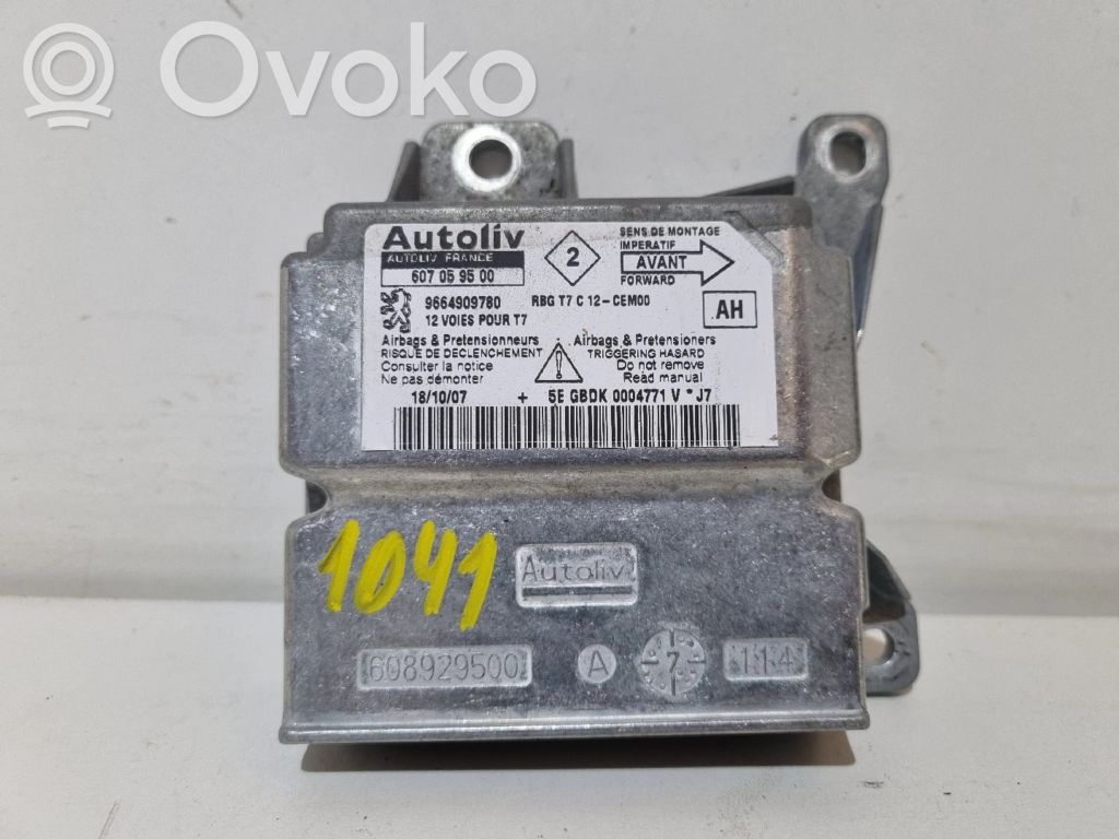 Airbag control unit/module   9664909780,R202315194