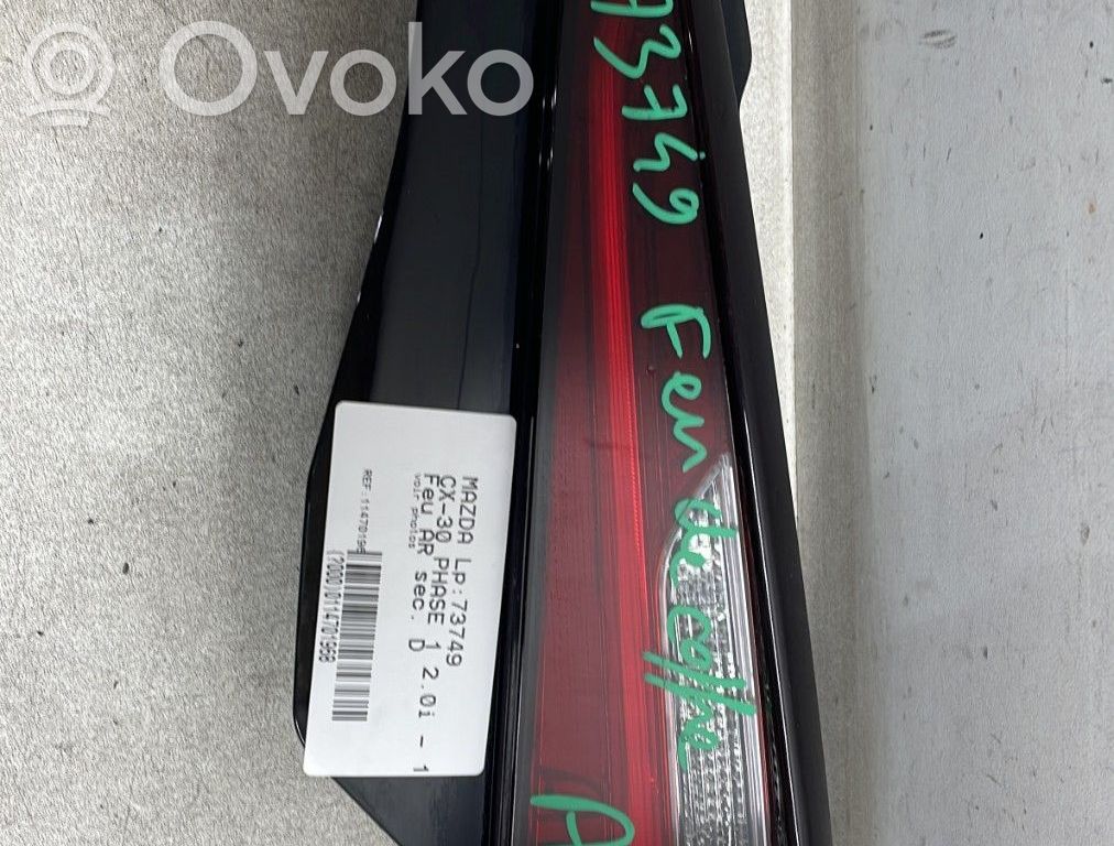 Mazda CX-30 Takaluukun takavalot 
