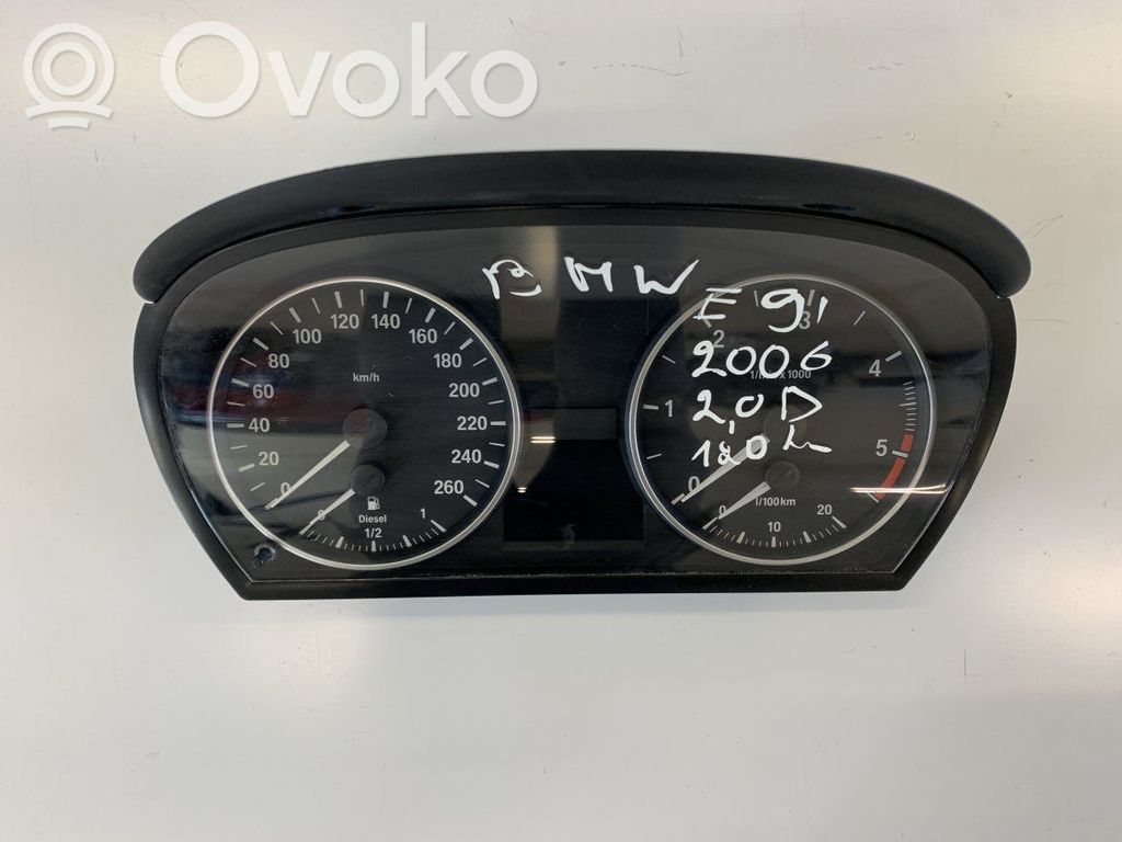 BMW 3 E90 E91 Compteur de vitesse tableau de bord 