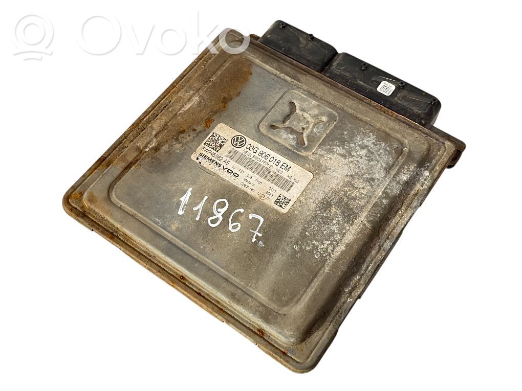 Sterownik / Moduł ECU   03G906018EM,03G906018EM,5WP45562AE,5WP45562