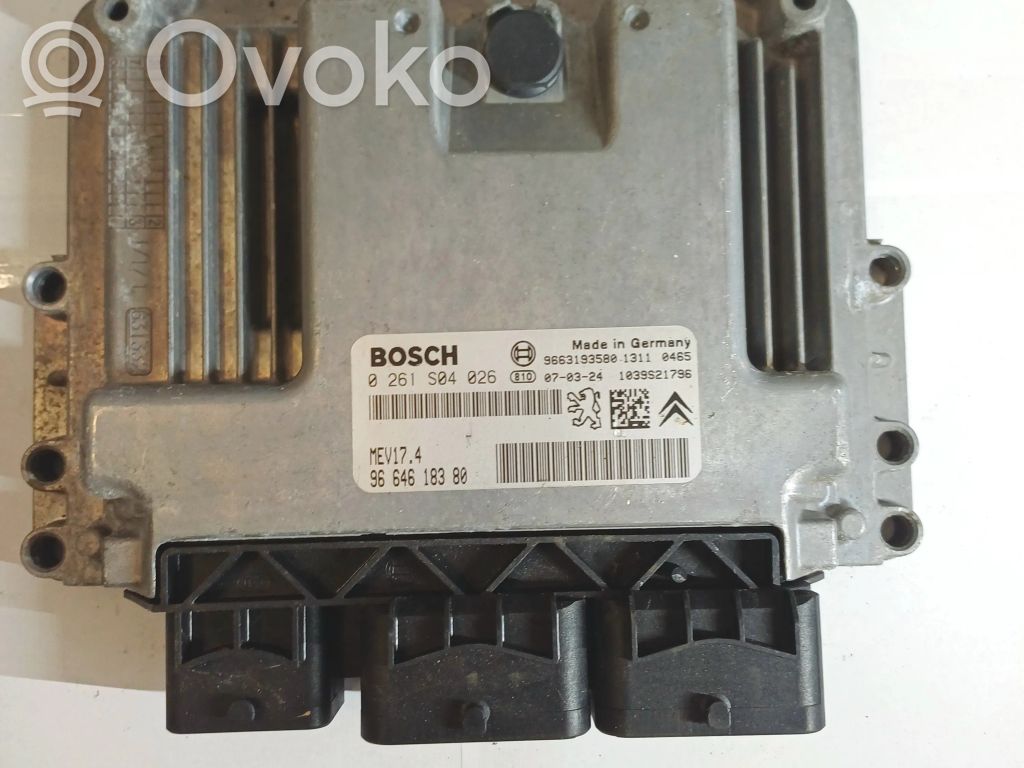 Engine control unit/module   9664618380,0261S04026