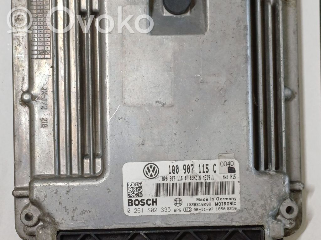 Engine control unit/module   1Q0907115C,0261S02335,MED91