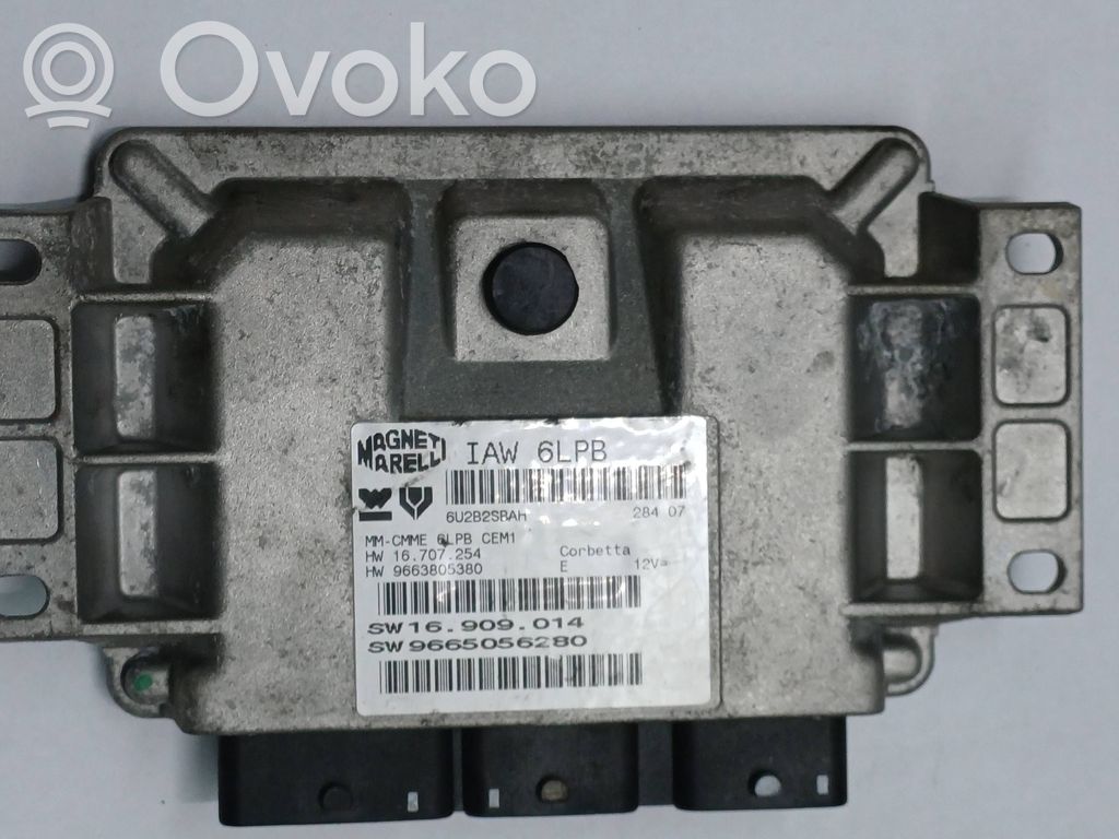 Engine control unit/module   9665056280,IAW6LPB