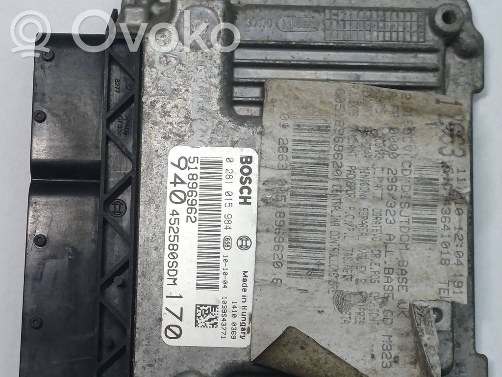 Alfa Romeo Giulietta Engine control unit/module 