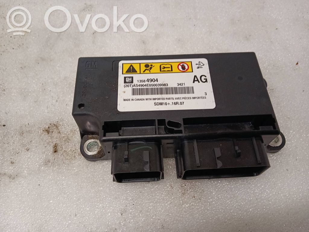 Airbag control unit/module   13584904,A34904E050039983