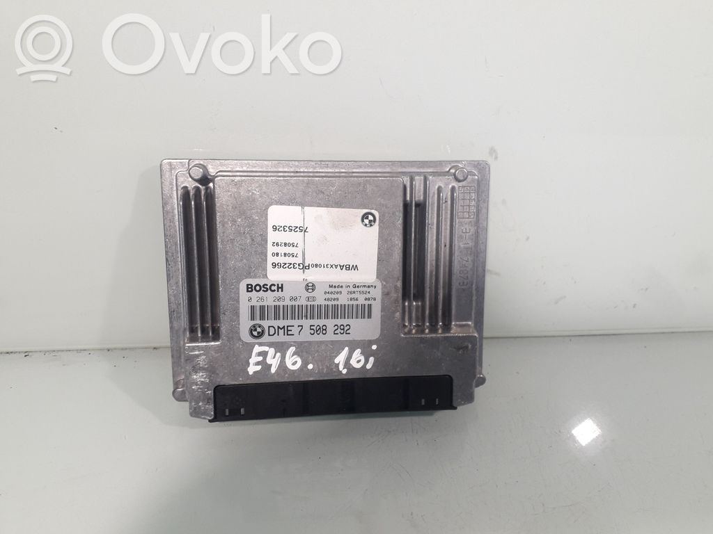 Engine control unit/module   0261209007,DME7508292