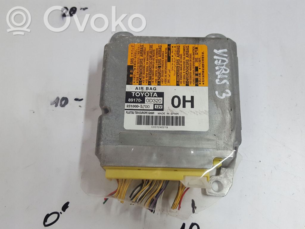 Toyota Yaris Airbag control unit/module 