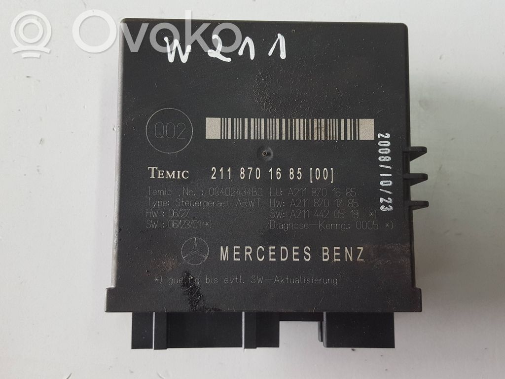 Mercedes-Benz E W211 Tailgate/trunk control unit/module 