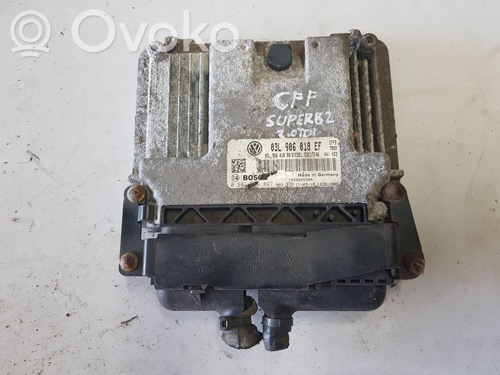 Skoda Superb B6 (3T) Unité de commande, module ECU de moteur 