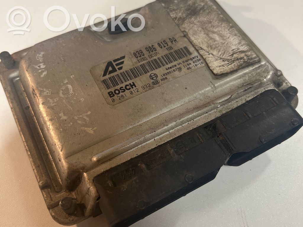Engine control unit/module   038906019PA,1039S16796,0281012932