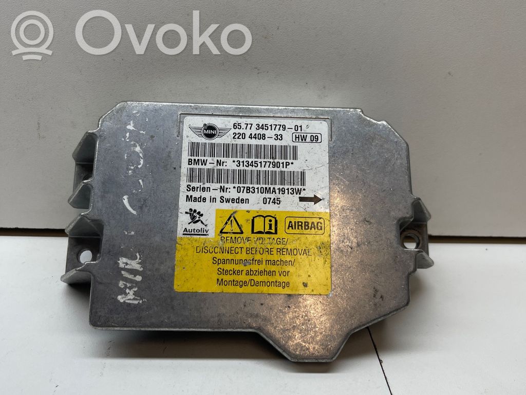 Mini One - Cooper Coupe R56 Airbag control unit/module 