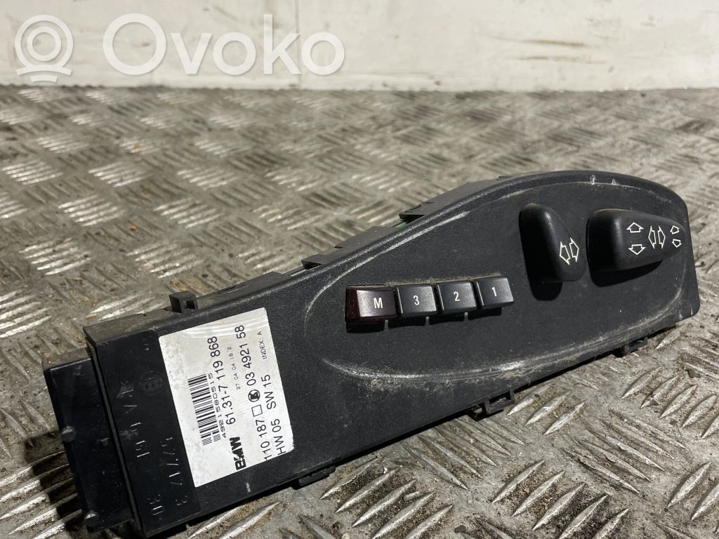 BMW X5 E53 Interruptor de control del asiento 