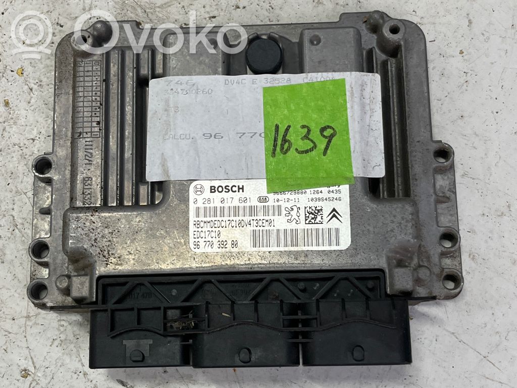 Peugeot 206+ Engine control unit/module 