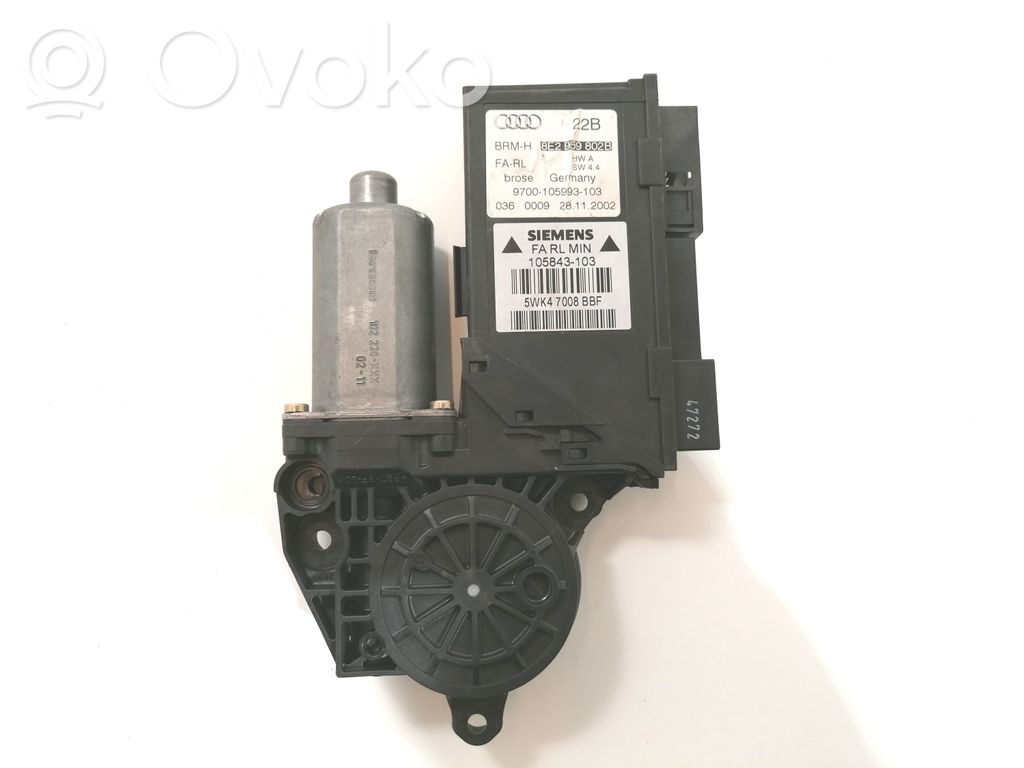Silnik regulatora szyby drzwi przednich   8E2959802B,105843103,5WK47008BBF