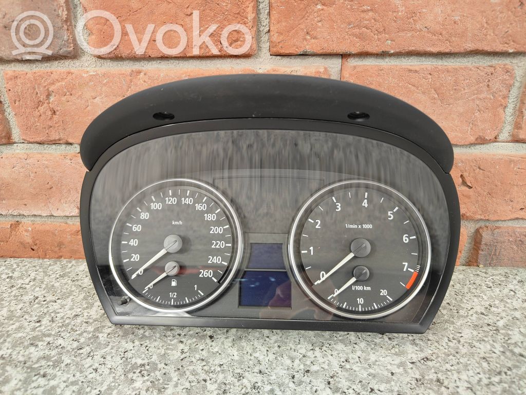 BMW 3 E90 E91 Spidometrs (instrumentu panelī) 